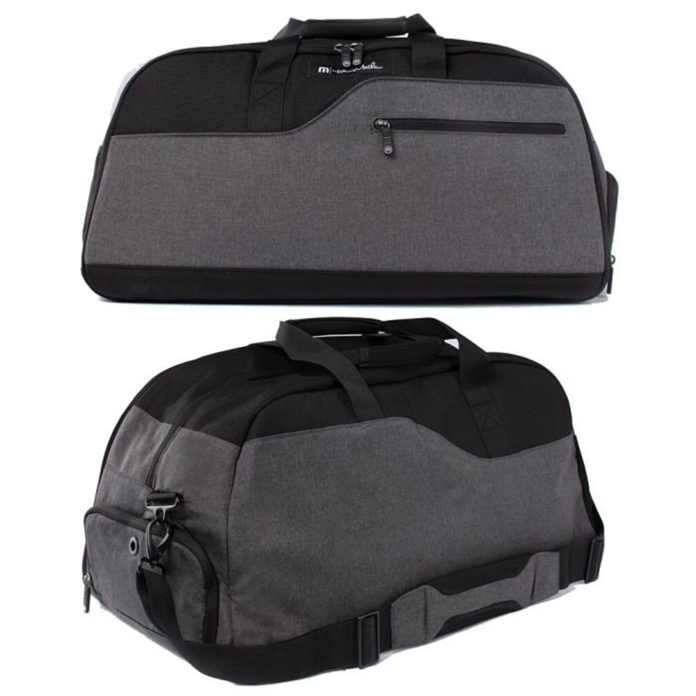 Travis Mathew Gray and Black Travel Duffel